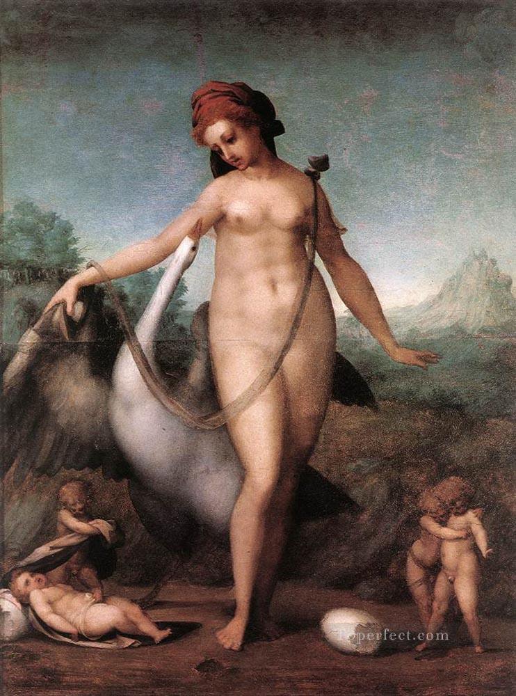 Léda et le cygne Jacopo da Pontormo Peintures à l'huile